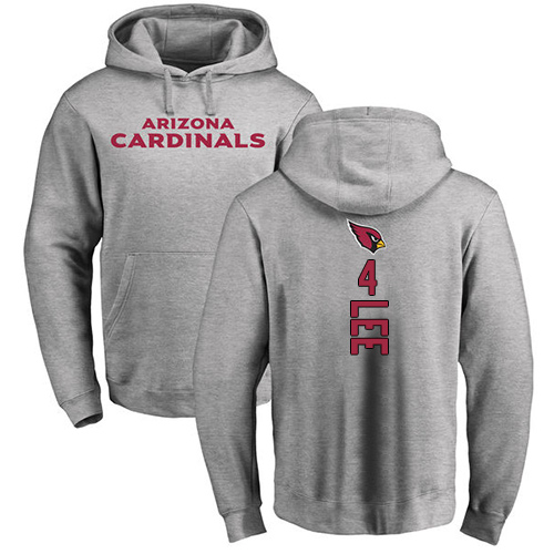 Arizona Cardinals Men Ash Andy Lee Backer NFL Football #4 Pullover Hoodie Sweatshirts->arizona cardinals->NFL Jersey